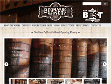 Tablet Screenshot of bernardowinery.com